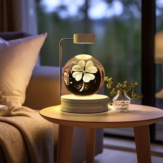 Crystal Ball Cosmic Dinosaur Indoor Night Light USB Power Warm Bedside Light Birthday Gift Night Lamp Unique