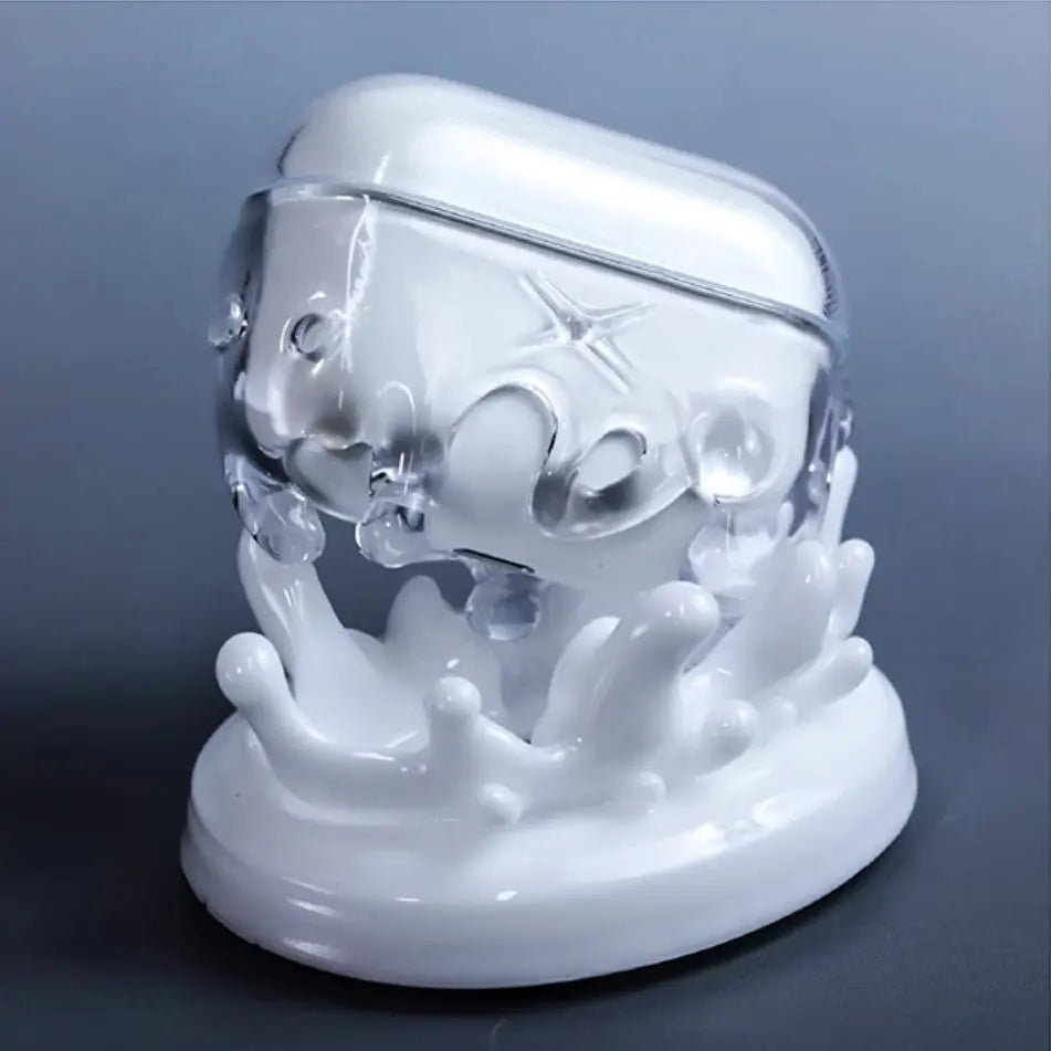 Water Drop Transparent Protective Shell Bluetooth Earbuds Case Hard Shell Unique