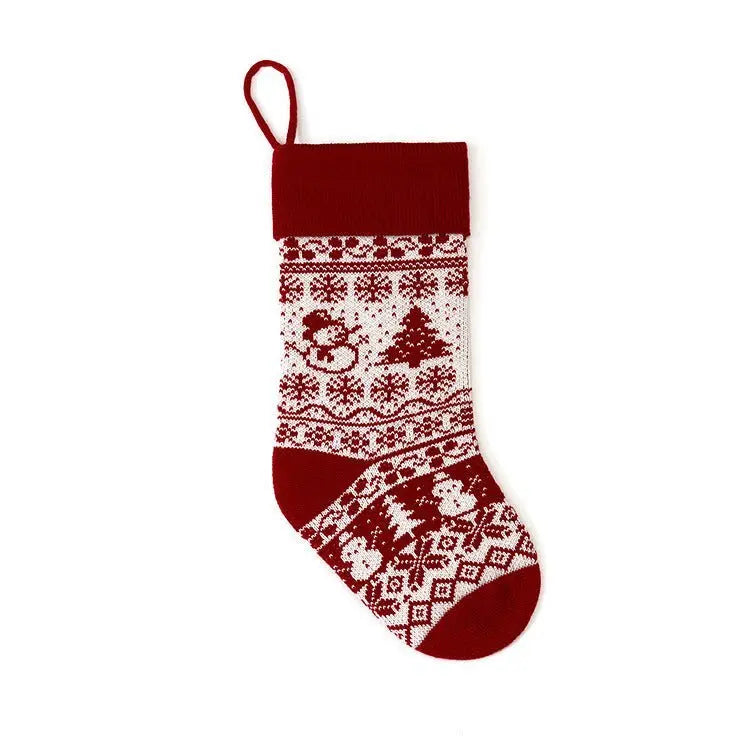European And American Jacquard Yarn Gift Bag Christmas Decoration - Unique Unique Unique European And American Jacquard Yarn Gift Bag Christmas Decoration