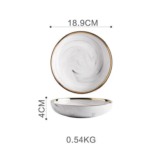 Marble Tableware Bowls Plates Rice - Unique Unique Unique Marble Tableware Bowls Plates Rice
