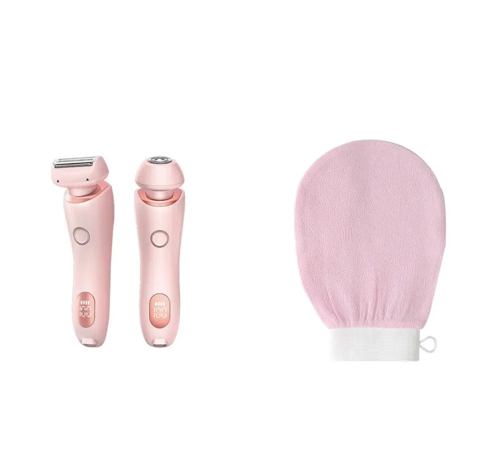 2 In 1 Hair Removal Epilator USB Rechargeable Trimmer Women Body Razor Face Leg Armpit Bikini Hand Pubic Shaver Hair Remover - Unique Unique Unique 2 In 1 Hair Removal Epilator USB Rechargeable Trimmer Women Body Razor Face Leg Armpit Bikini Hand Pubic Shaver Hair Remover