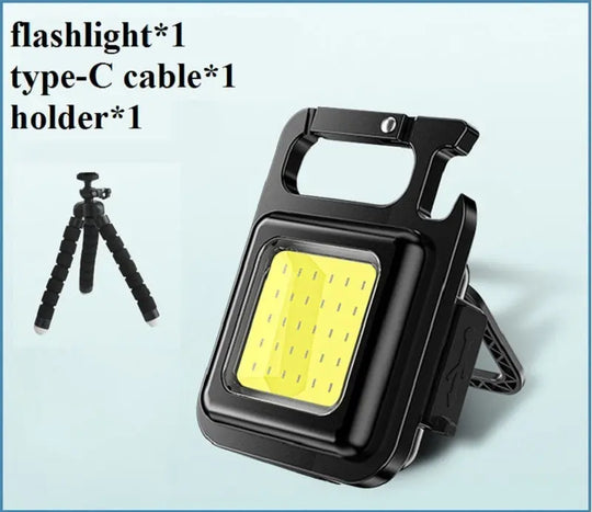 Mini Portable Flashlight Rechargeable Glare COB Keychain Light LED Work Light USB Charge Emergency Lamps Outdoor Camping Light - Unique Unique Unique Mini Portable Flashlight Rechargeable Glare COB Keychain Light LED Work Light USB Charge Emergency Lamps Outdoor Camping Light