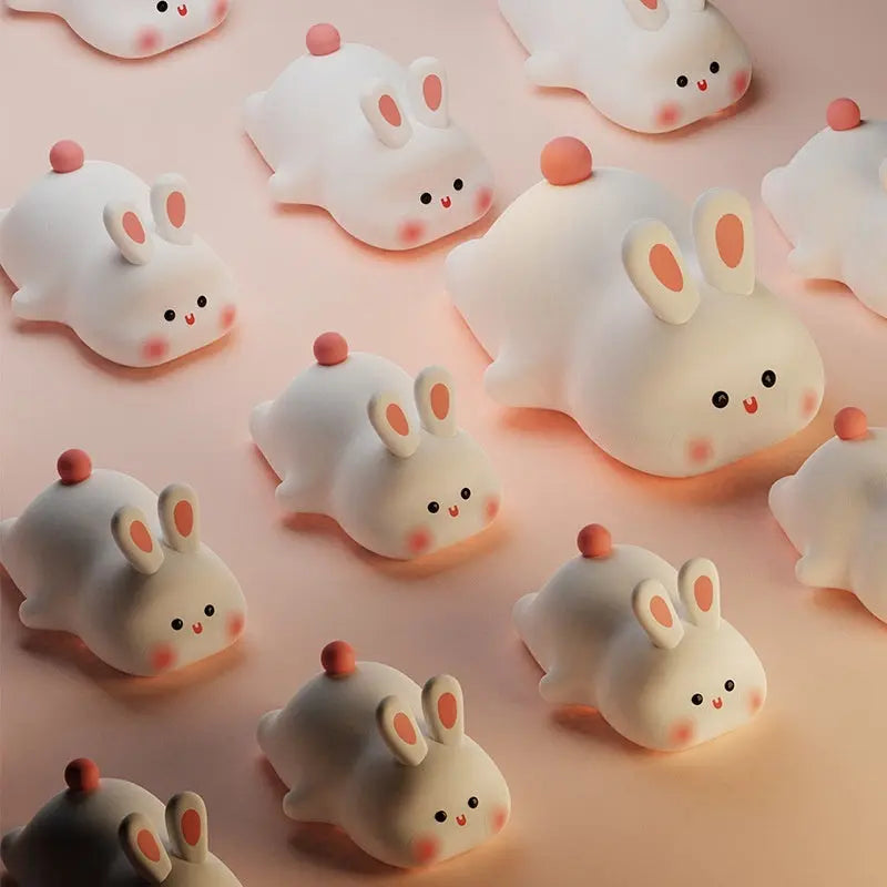 Cute LED Night Light Touch Sensor Cartoon Kid's Nightlights Big Face Rabbit Silicone Night Light Christmas Gift Bedside Lamp Home Decor - Unique Unique Unique Cute LED Night Light Touch Sensor Cartoon Kid's Nightlights Big Face Rabbit Silicone Night Light Christmas Gift Bedside Lamp Home Decor