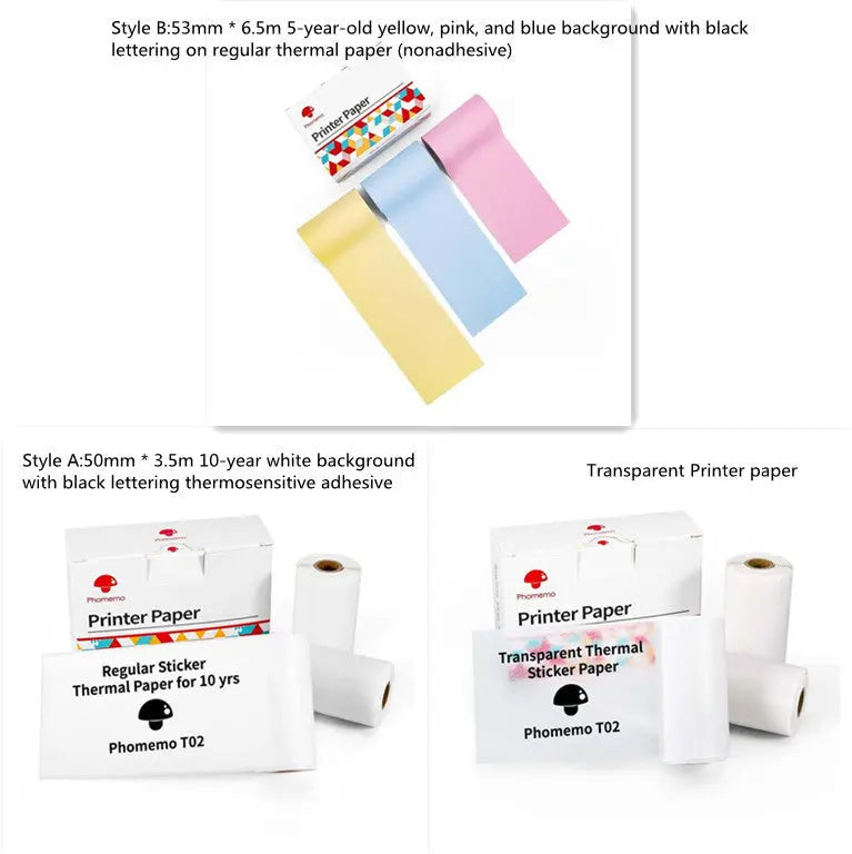 Portable Mini Thermal Label Printer Home Photo Printer Student Wrong Question Printer Bluetooth-compatible Mini Label Printer Price Tag Unique