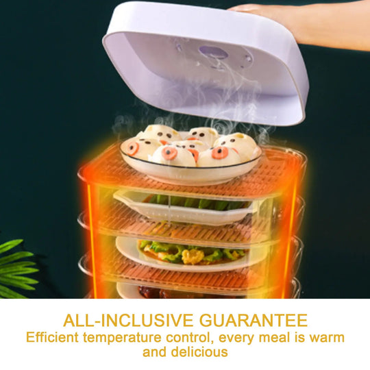 Multi-layer Dish Cover Heat Preservation Kitchen Cover Dining Table Leftover Storage Box Transparent Stack Cooking Hood Steamer - Unique Unique Unique Multi-layer Dish Cover Heat Preservation Kitchen Cover Dining Table Leftover Storage Box Transparent Stack Cooking Hood Steamer