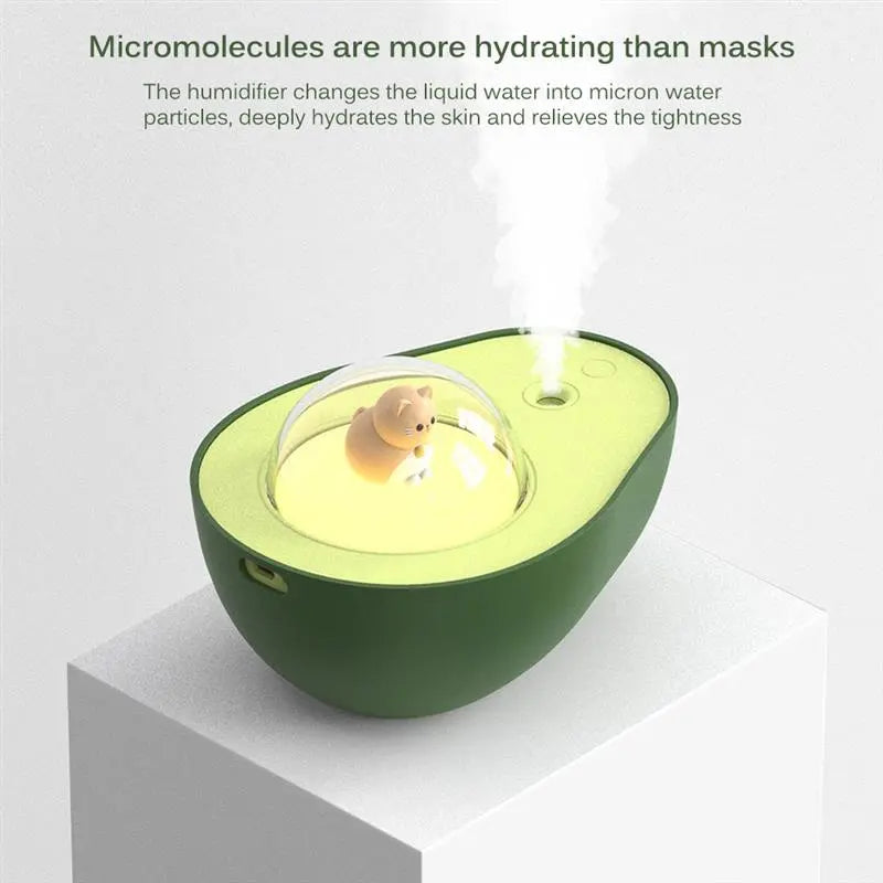 Avocado Mini Spray Humidifier USB Charging Night Light Portable Mist Sprayer For Home Car - Unique Unique Unique Avocado Mini Spray Humidifier USB Charging Night Light Portable Mist Sprayer For Home Car
