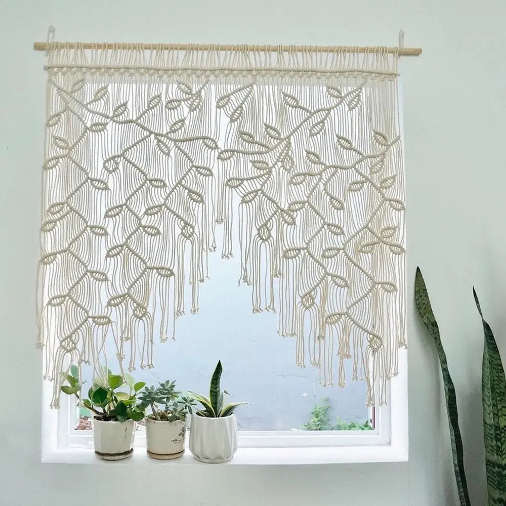 Room Decor Hand Woven Tapestry Wall Curtains With Bohemian Leaves - Unique Unique Unique Room Decor Hand Woven Tapestry Wall Curtains With Bohemian Leaves