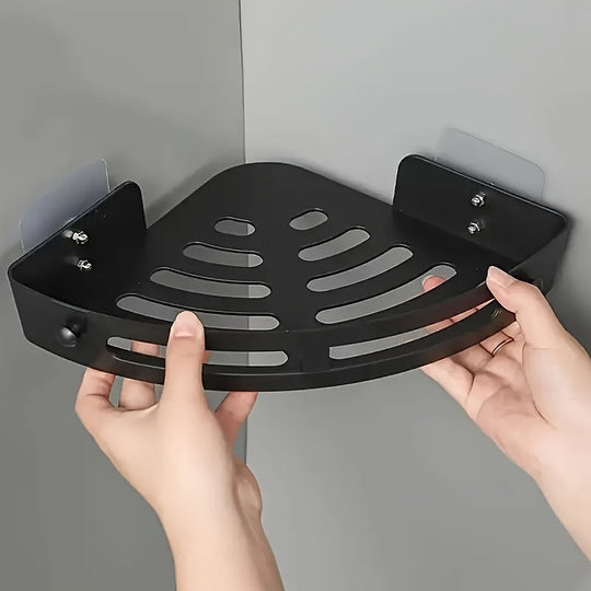 NNETM 2pcs No-Drill Adhesive Corner Shower Caddy-2