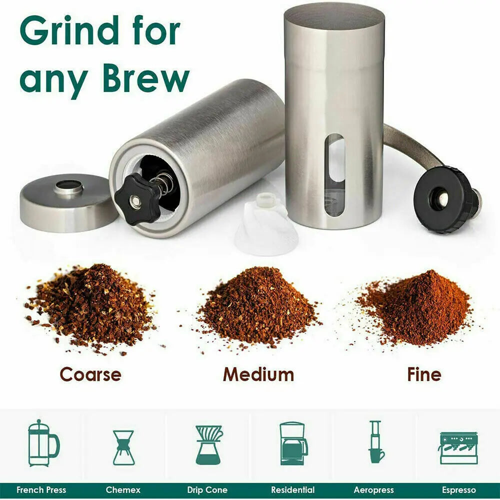Hand Crank Pepper Conical Burr Grinder Coffee Beans Mill Muller Stainless Steel - Unique Unique Unique Hand Crank Pepper Conical Burr Grinder Coffee Beans Mill Muller Stainless Steel