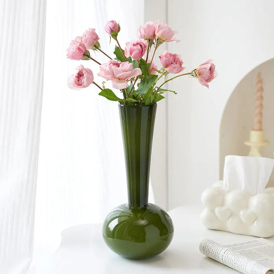 French Style Antique Glass Vase High Sense - Unique Unique Unique French Style Antique Glass Vase High Sense