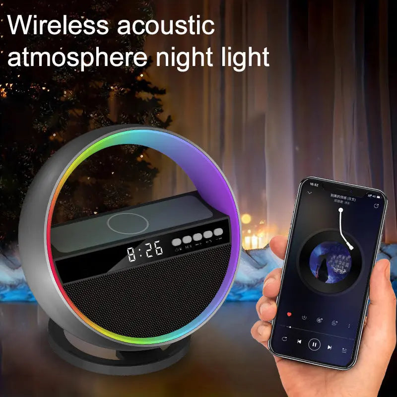 2024 New Multifunction RGB Night Light Wireless Charger Bluetooth-compatible Speaker Large G Ambience Light Home Decor - Unique Unique Unique 2024 New Multifunction RGB Night Light Wireless Charger Bluetooth-compatible Speaker Large G Ambience Light Home Decor