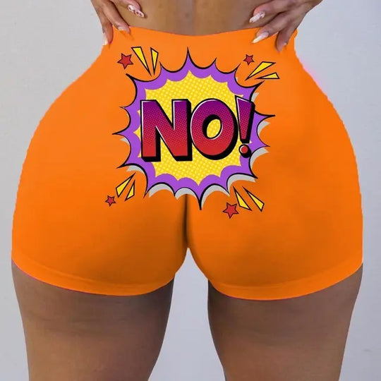 Plus Size Print Skinny Women Clothes Graphic Biker Shorts - Unique Unique Unique Plus Size Print Skinny Women Clothes Graphic Biker Shorts