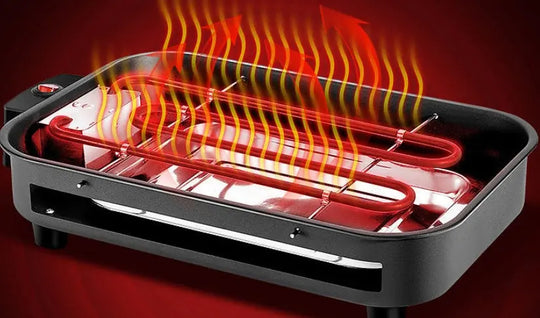 Factory directly for household barbecue square non-smoking electric oven carbon steel plate knob temperature control Korean electric baking tray customization - Unique Unique Unique Factory directly for household barbecue square non-smoking electric oven carbon steel plate knob temperature control Korean electric baking tray customization
