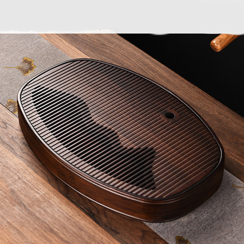 Bamboo Tea Tray — Drainage Groove, Three Sizes