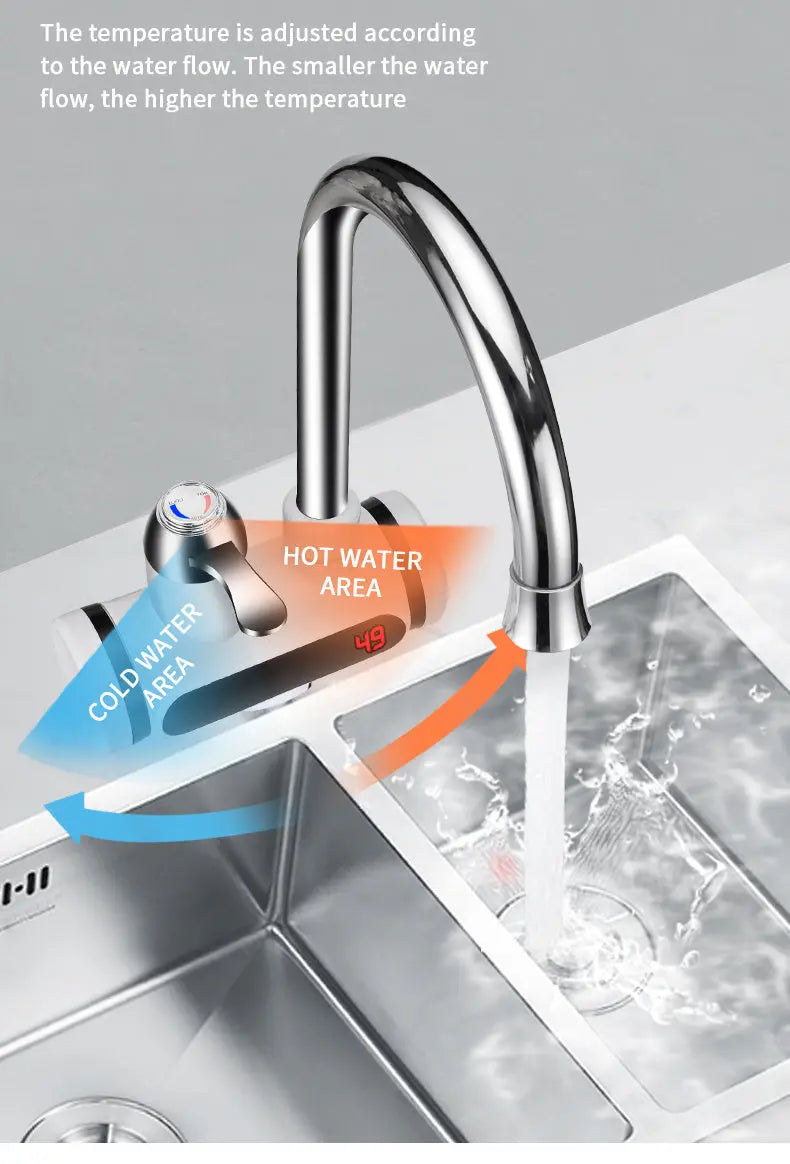 Kitchen Electric Water Tap Water Heater Temperature Display Cold Heating Faucet Hot Water Faucet Heater - Unique Unique Unique Kitchen Electric Water Tap Water Heater Temperature Display Cold Heating Faucet Hot Water Faucet Heater