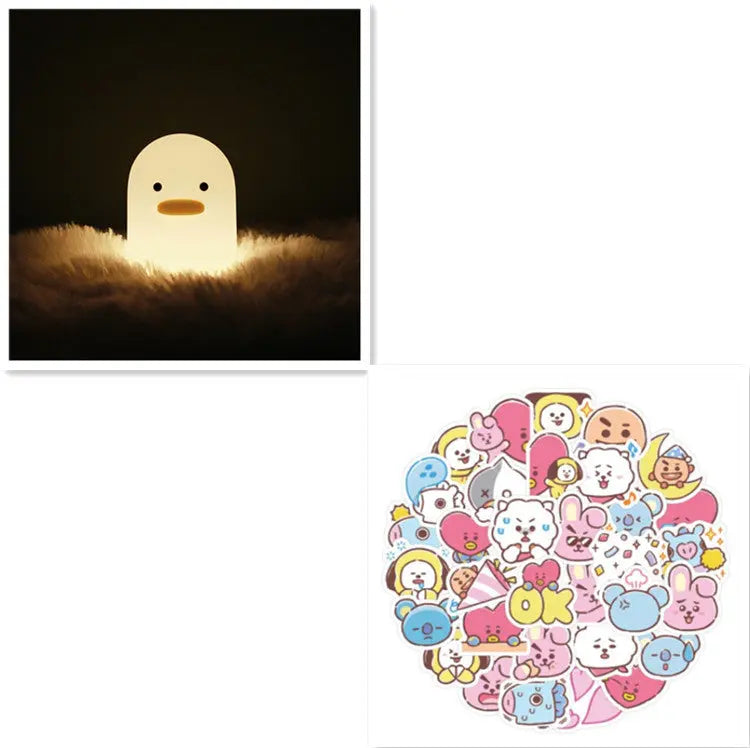 Nordic Cute Lovely Cartoon Dull Duck Led Night Light Silicone USB Charging NightLight Holiday Gifts Kids Room Bedside Bedroom - Unique Unique Unique Nordic Cute Lovely Cartoon Dull Duck Led Night Light Silicone USB Charging NightLight Holiday Gifts Kids Room Bedside Bedroom