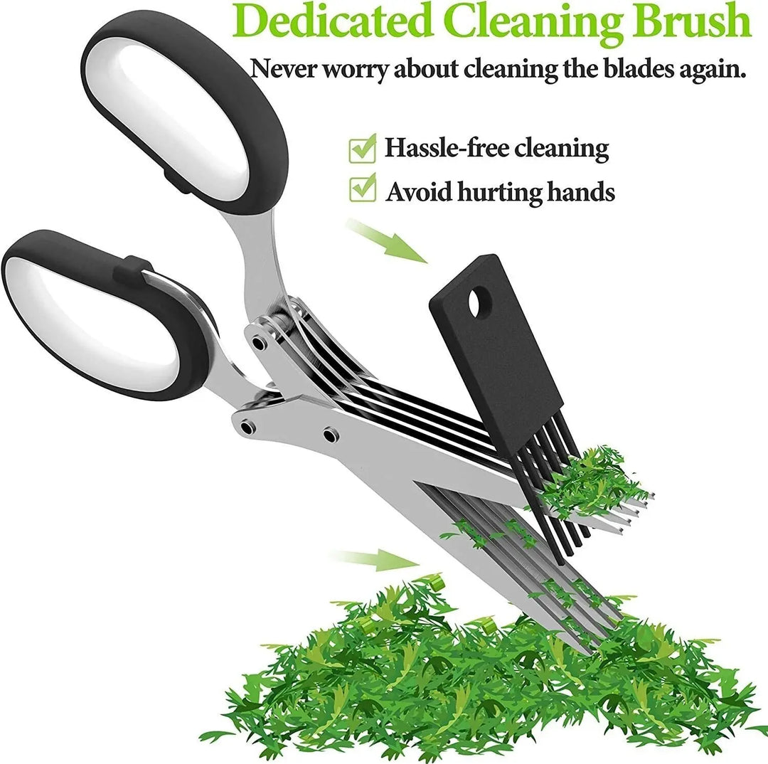 Herb Scissors With Multi Blades Stainless Steel Fast Cutting Shear Kitchen Tool - Unique Unique Unique Herb Scissors With Multi Blades Stainless Steel Fast Cutting Shear Kitchen Tool