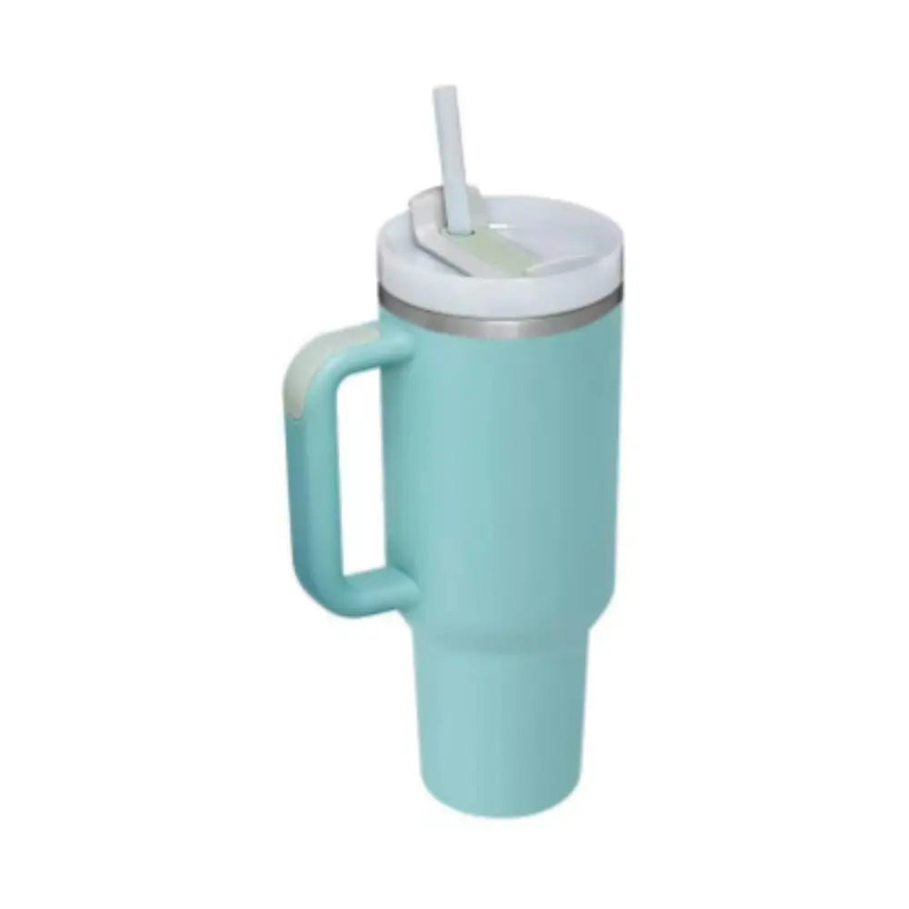 40 Oz Tumbler With Handle Straw Insulated, Stainless Steel Spill Proof Vacuum Coffee Cup Tumbler With Lid Tapered Mug Gifts For Valentine Lover Suitable For Car Gym Office Travel Unique