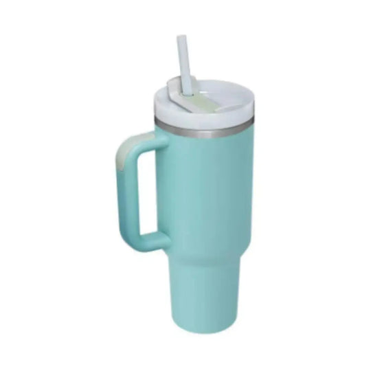 40 Oz Tumbler With Handle Straw Insulated, Stainless Steel Spill Proof Vacuum Coffee Cup Tumbler With Lid Tapered Mug Gifts For Valentine Lover Suitable For Car Gym Office Travel Unique