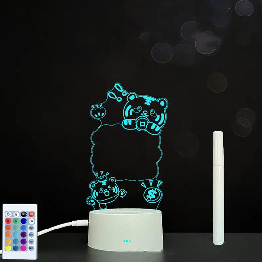 3D Acrylic Board Handwriting Message Board LED Light Unique