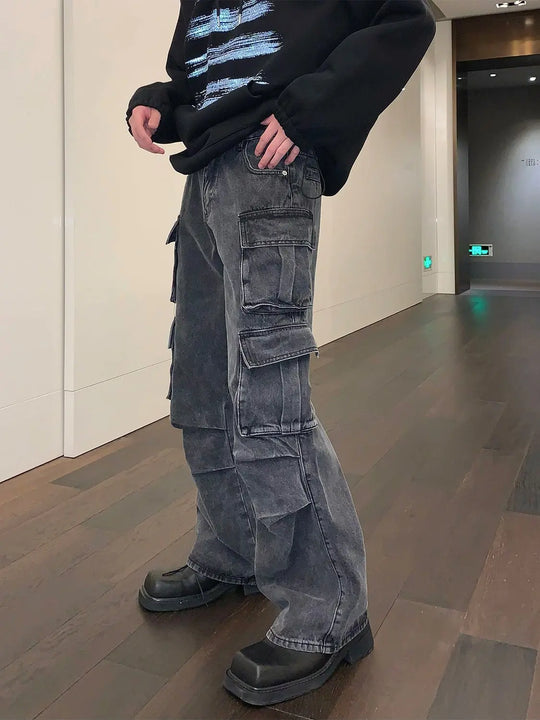 Straight Jeans Men's Loose Vintage Vintage Casual - Unique Unique Unique Straight Jeans Men's Loose Vintage Vintage Casual