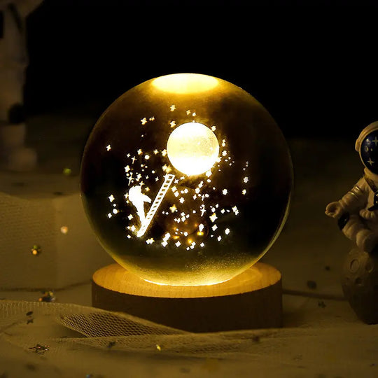 Luminous Starry Sky And Planets Moon Moon Crystal Ball Small Night Lamp Projection Ambience Light Creative Gift New Strange Gift - Unique Unique Unique Luminous Starry Sky And Planets Moon Moon Crystal Ball Small Night Lamp Projection Ambience Light Creative Gift New Strange Gift