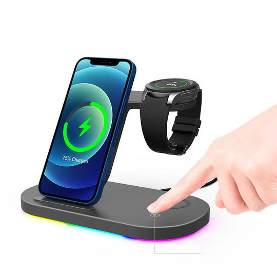Suitable For Watch, Mobile Phone New Product 15W Wireless Charger Three In One - Unique Unique Unique Suitable For Watch, Mobile Phone New Product 15W Wireless Charger Three In One