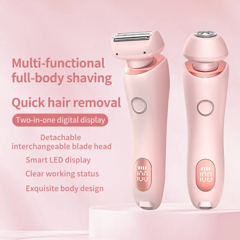 2 In 1 Hair Removal Epilator USB Rechargeable Trimmer Women Body Razor Face Leg Armpit Bikini Hand Pubic Shaver Hair Remover - Unique Unique Unique 2 In 1 Hair Removal Epilator USB Rechargeable Trimmer Women Body Razor Face Leg Armpit Bikini Hand Pubic Shaver Hair Remover