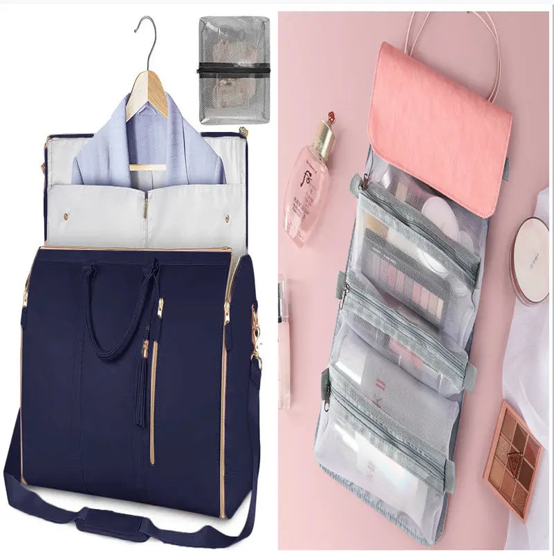 Large Capacity Travel Duffle Bag Women's Handbag Folding Suit Bag Waterproof Clothes Totes Unique