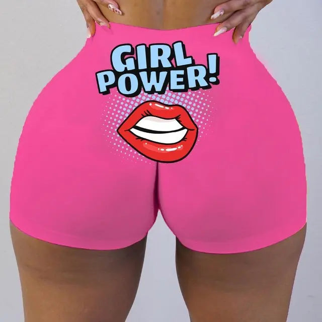 Plus Size Print Skinny Women Clothes Graphic Biker Shorts - Unique Unique Unique Plus Size Print Skinny Women Clothes Graphic Biker Shorts