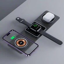 3 IN 1 Magnetic Folding Wireless Charger Station For IPhone Transparent Fast Charging For IWatch And Airpods - Unique Unique Unique 3 IN 1 Magnetic Folding Wireless Charger Station For IPhone Transparent Fast Charging For IWatch And Airpods
