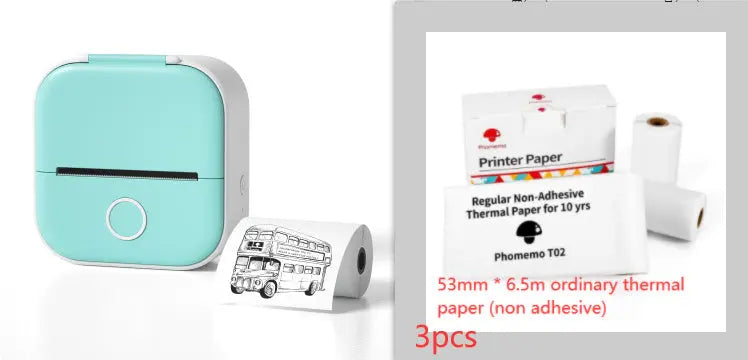 Portable Mini Thermal Label Printer Home Photo Printer Student Wrong Question Printer Bluetooth-compatible Mini Label Printer Price Tag Unique