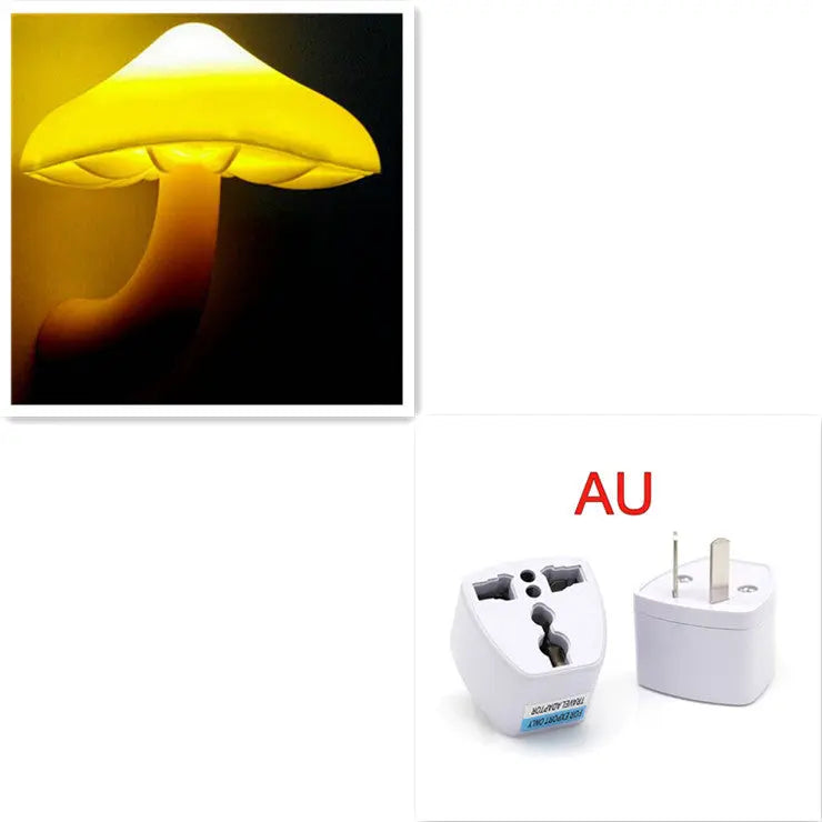 LED Night Light Mushroom Wall Socket Lamp EU US Plug Warm White Light-control Sensor Bedroom Light Home Decoration - Unique Unique Unique LED Night Light Mushroom Wall Socket Lamp EU US Plug Warm White Light-control Sensor Bedroom Light Home Decoration