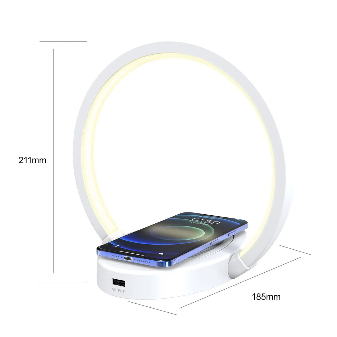 Night Lights Lamp Bluetooth Speaker Table Light With 10W Wireless Charger USB Port Phone Holder With Dynamic Color - Unique Unique Unique Night Lights Lamp Bluetooth Speaker Table Light With 10W Wireless Charger USB Port Phone Holder With Dynamic Color