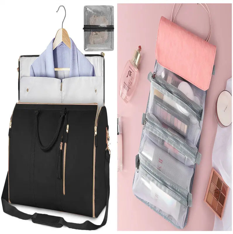 Large Capacity Travel Duffle Bag Women's Handbag Folding Suit Bag Waterproof Clothes Totes Unique