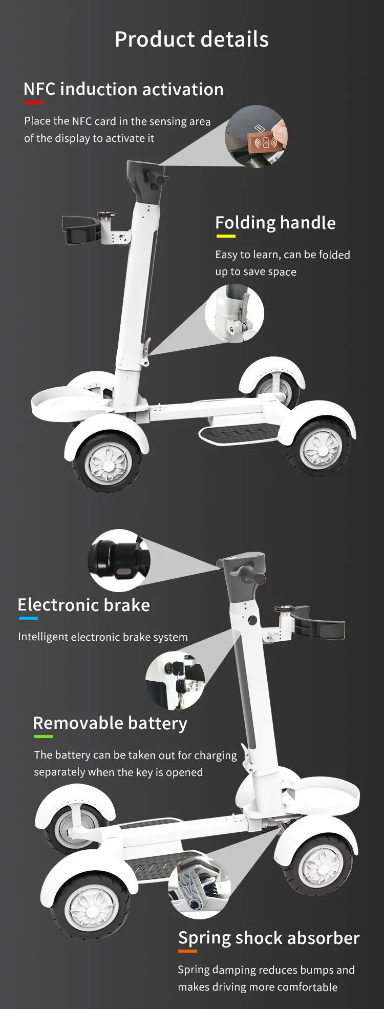 Four Wheel Golf Electric Folding Light Longboard Lawn Course Scooter - Unique Unique Unique Four Wheel Golf Electric Folding Light Longboard Lawn Course Scooter