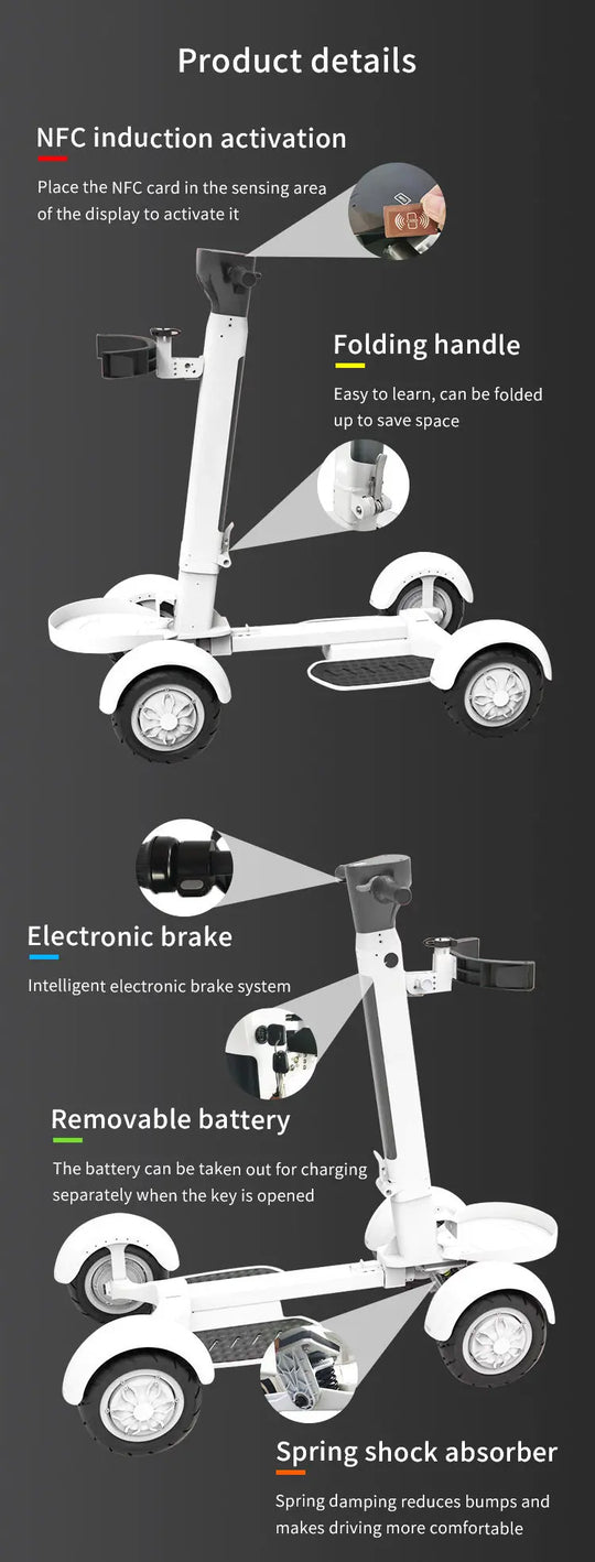 Four Wheel Golf Electric Folding Light Longboard Lawn Course Scooter - Unique Unique Unique Four Wheel Golf Electric Folding Light Longboard Lawn Course Scooter
