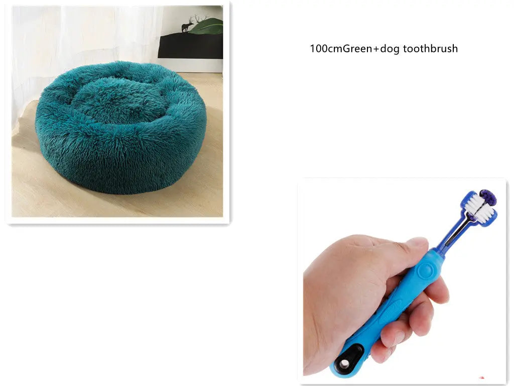 1 random color toothbrush pet plush dog brush in addition to bad breath tartar dental care dog cat cleaning supplies Unique