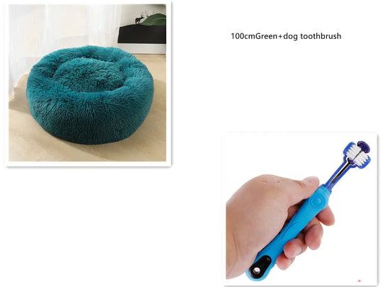 1 random color toothbrush pet plush dog brush in addition to bad breath tartar dental care dog cat cleaning supplies Unique