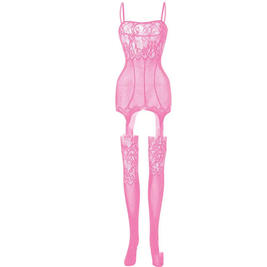 Women Hollow Stockings Tight Fishnet Clothes One-piece - Unique Unique Unique Women Hollow Stockings Tight Fishnet Clothes One-piece