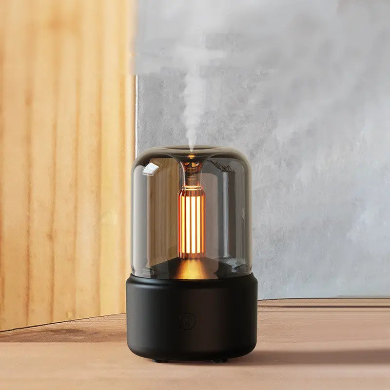 Atmosphere Light Humidifier Candlelight Aroma Diffuser Portable 120ml Electric USB Air Humidifier Cool Mist Maker Fogger 8-12 Hours With LED Night Light - Unique Unique Unique Atmosphere Light Humidifier Candlelight Aroma Diffuser Portable 120ml Electric USB Air Humidifier Cool Mist Maker Fogger 8-12 Hours With LED Night Light