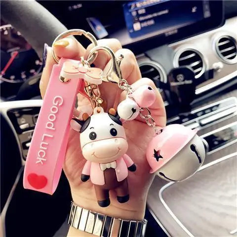 Korean Creative Trending Cute Cow Keychain Girl Heart Cartoon Doll Key Chain Simple Children Gift - Unique Unique Unique Korean Creative Trending Cute Cow Keychain Girl Heart Cartoon Doll Key Chain Simple Children Gift