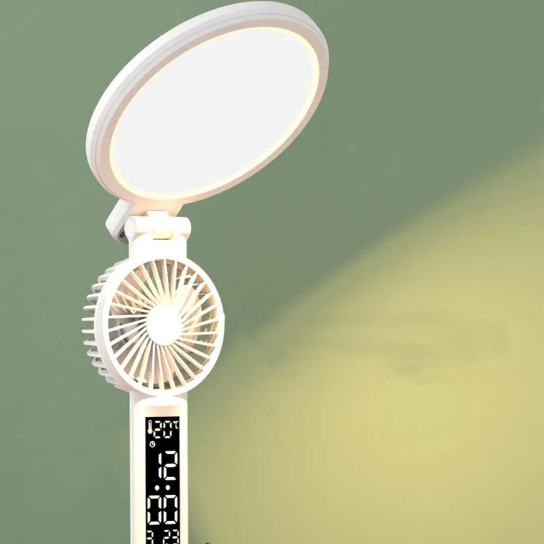 LED Clock Table Lamp USB Chargeable Dimmable Desk Lamp Plug-in LED Fan Light Foldable Eye Protection Reading Night Light - Unique Unique Unique LED Clock Table Lamp USB Chargeable Dimmable Desk Lamp Plug-in LED Fan Light Foldable Eye Protection Reading Night Light