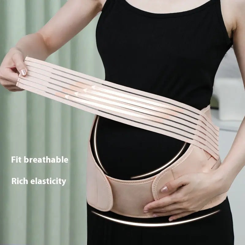 Maternity Belt Support Belt Three-piece Elastic Breathable Adjustable Waist Support - Unique Unique Unique Maternity Belt Support Belt Three-piece Elastic Breathable Adjustable Waist Support