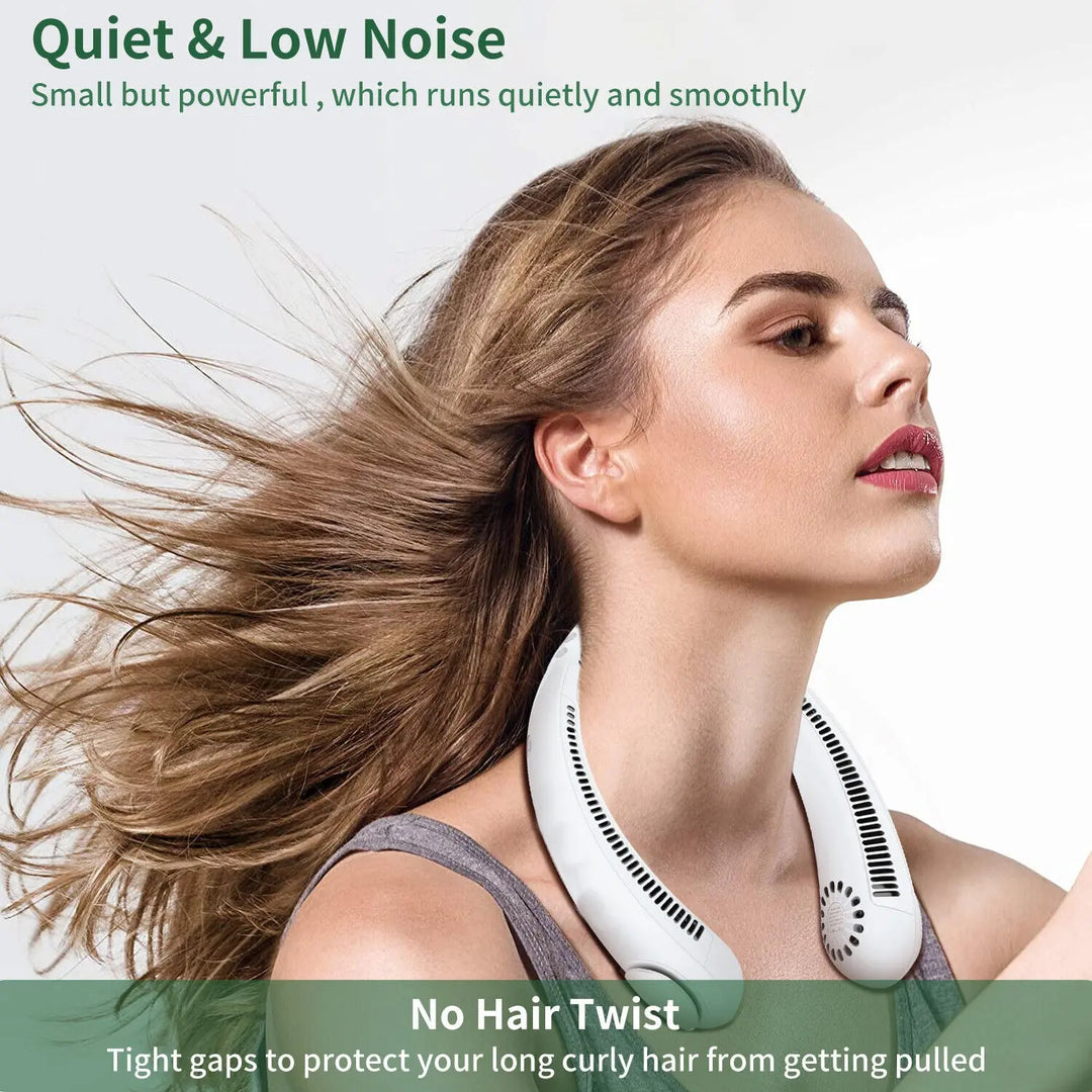 Hanging Neck Fan Portable Cooling Fan USB Leafless 360 Degree Neckband Fan 78 Surround Air Outlets 4000Mah Rechargeable - Unique Unique Unique Hanging Neck Fan Portable Cooling Fan USB Leafless 360 Degree Neckband Fan 78 Surround Air Outlets 4000Mah Rechargeable