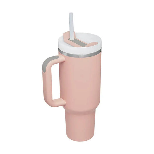 40 Oz Tumbler With Handle Straw Insulated, Stainless Steel Spill Proof Vacuum Coffee Cup Tumbler With Lid Tapered Mug Gifts For Valentine Lover Suitable For Car Gym Office Travel - Unique Unique Unique 40 Oz Tumbler With Handle Straw Insulated, Stainless Steel Spill Proof Vacuum Coffee Cup Tumbler With Lid Tapered Mug Gifts For Valentine Lover Suitable For Car Gym Office Travel