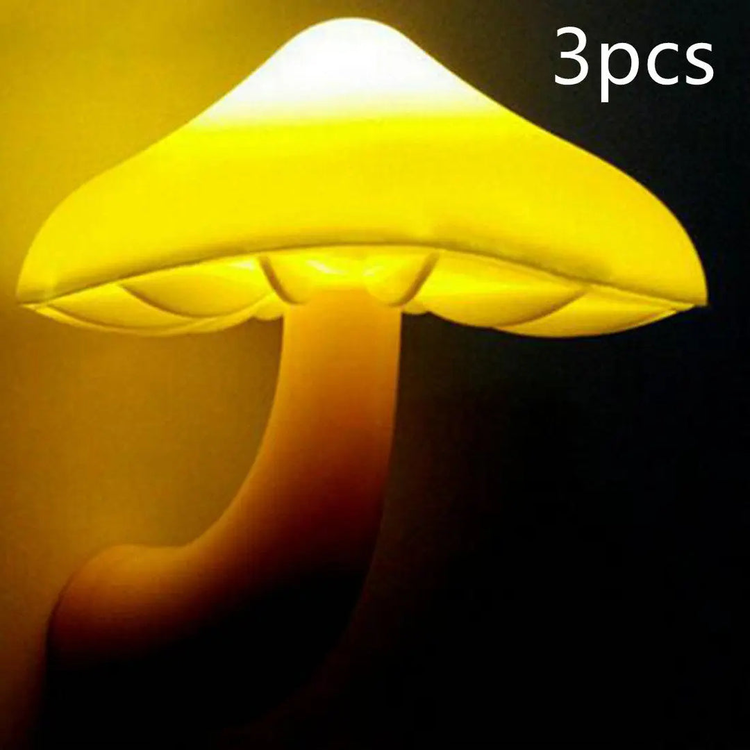 LED Night Light Mushroom Wall Socket Lamp EU US Plug Warm White Light-control Sensor Bedroom Light Home Decoration - Unique Unique Unique LED Night Light Mushroom Wall Socket Lamp EU US Plug Warm White Light-control Sensor Bedroom Light Home Decoration
