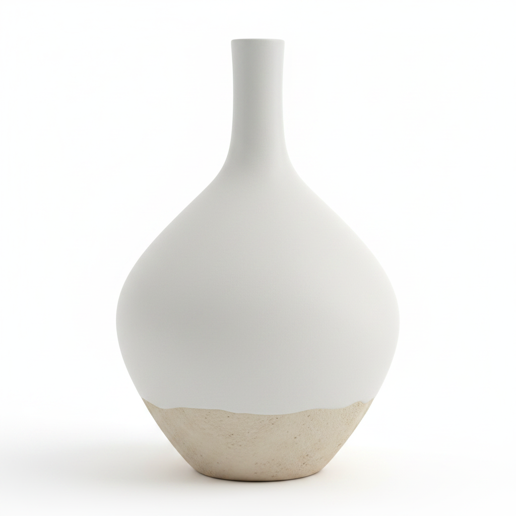 Ceramic Vase — White, Organic Form