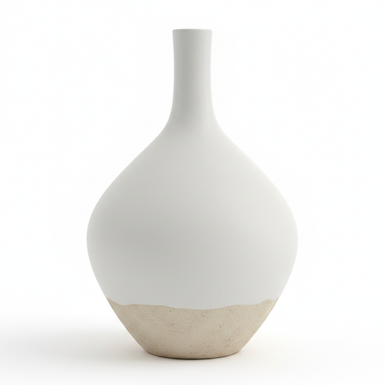 Ceramic Vase — White, Organic Form