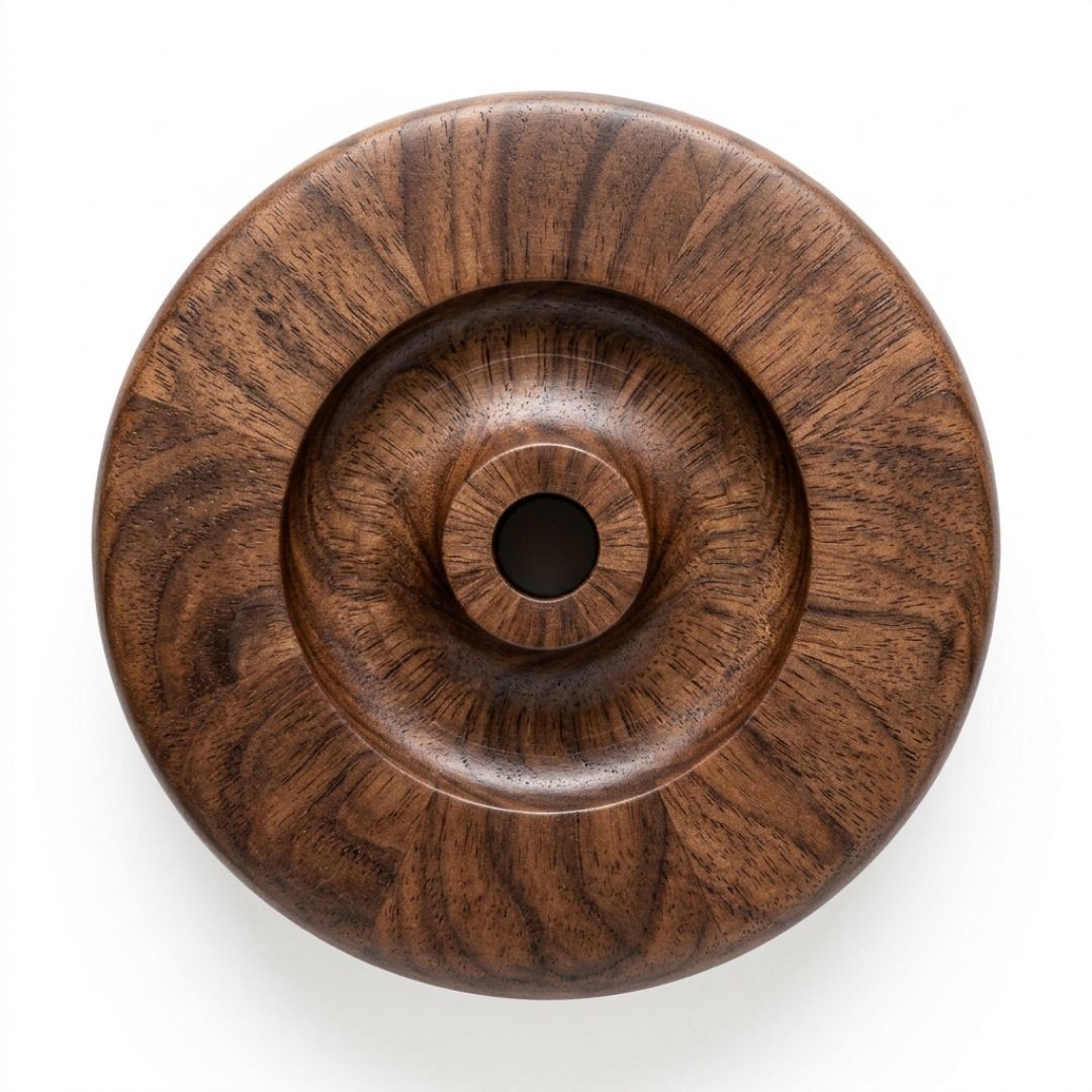 Incense Stick Holder — Solid Wood, Round